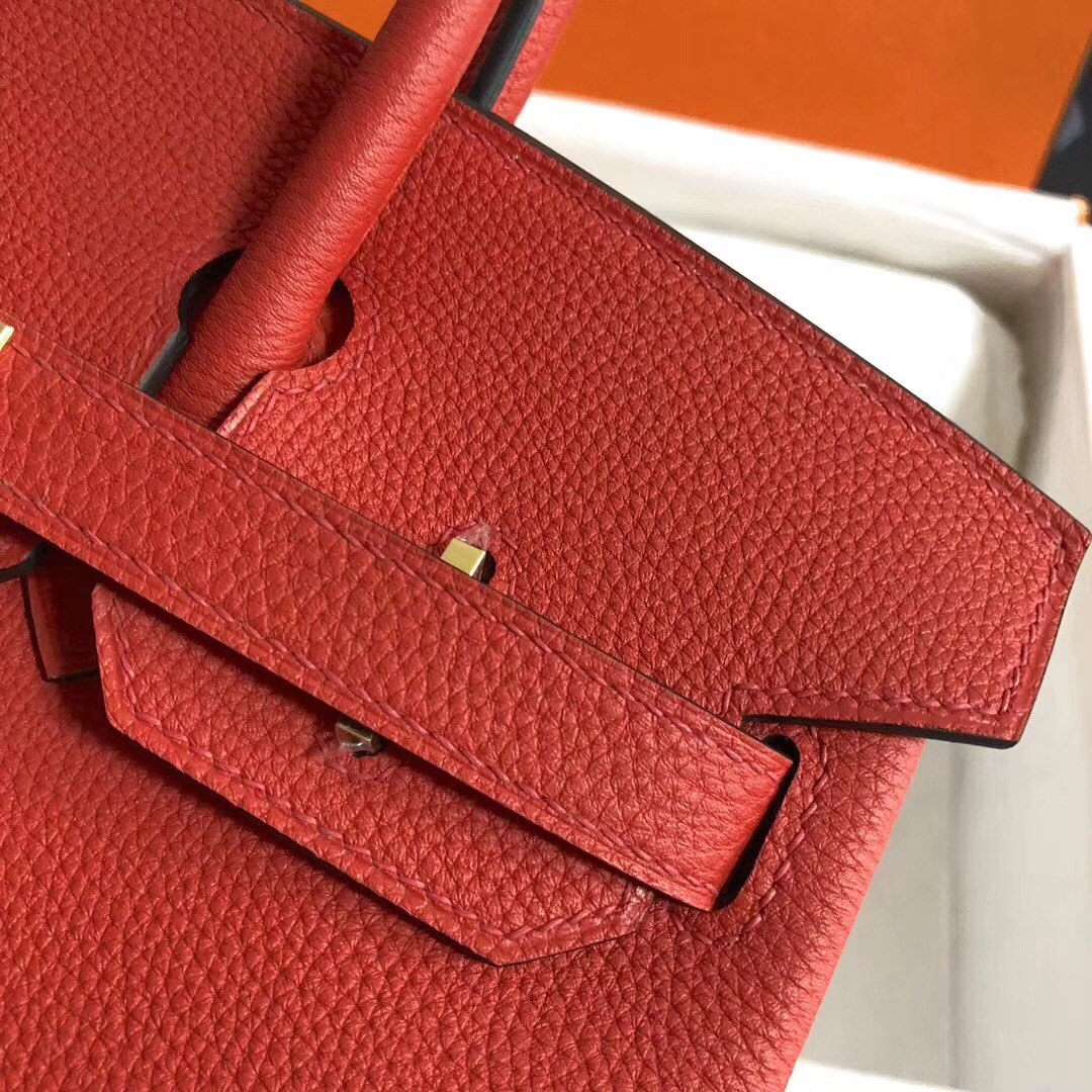 Hermes Birkin 35CM Togo Leather Handbag Red